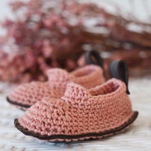 merino wool bootie (dusty rose) 100％メリノウールベビーブーティー （ダスティーローズ）