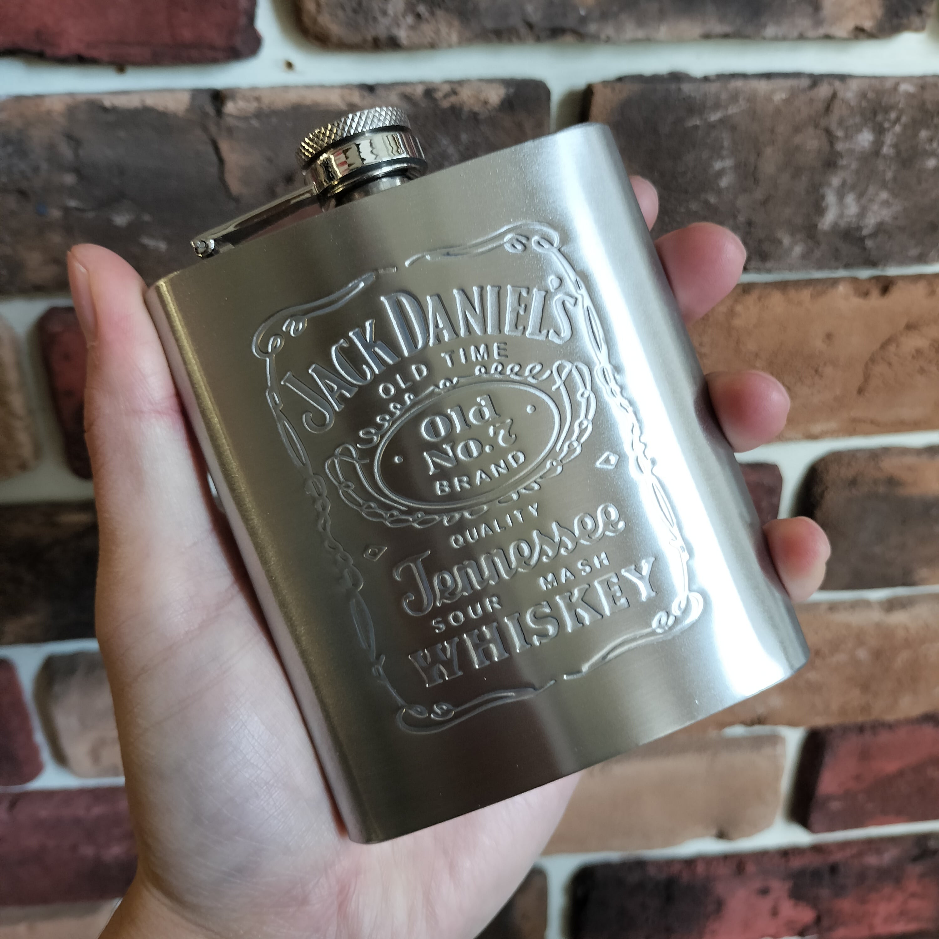 スキットボトル　アンティーク　エクストリアン　ゴールドプレーテッド　未使用 ジャックダニエル◇8oz スキットル アンティークゴールド◇ウイスキー