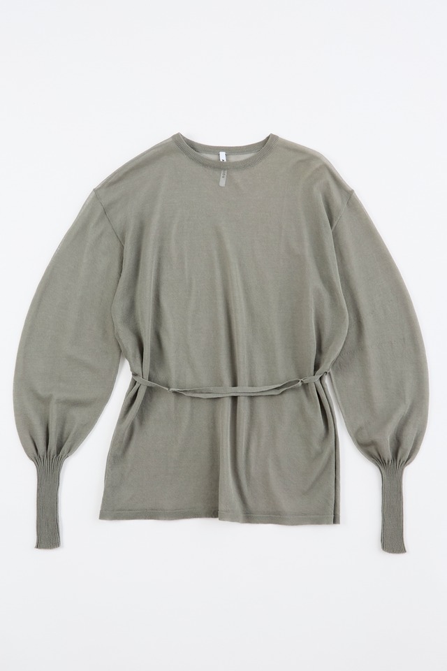 SIDE SLIT SHEER PULLOVER 26SSAC-004 DK.GRAY