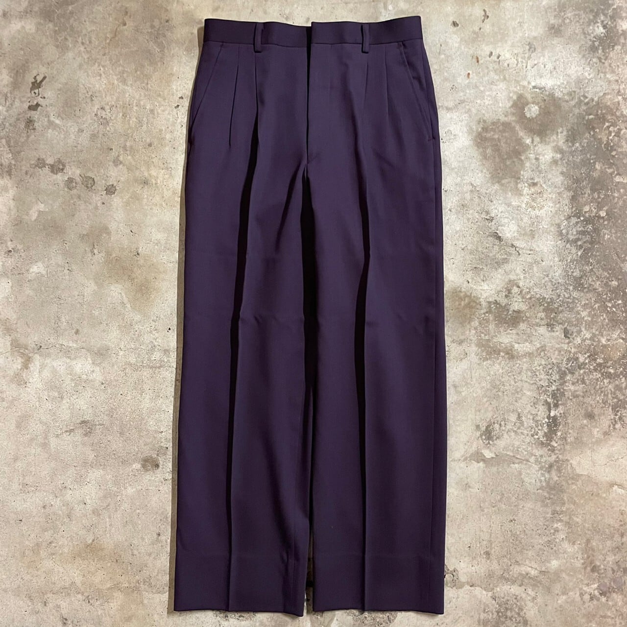 vintage〗purple color retro double setup suit/パープル カラー 