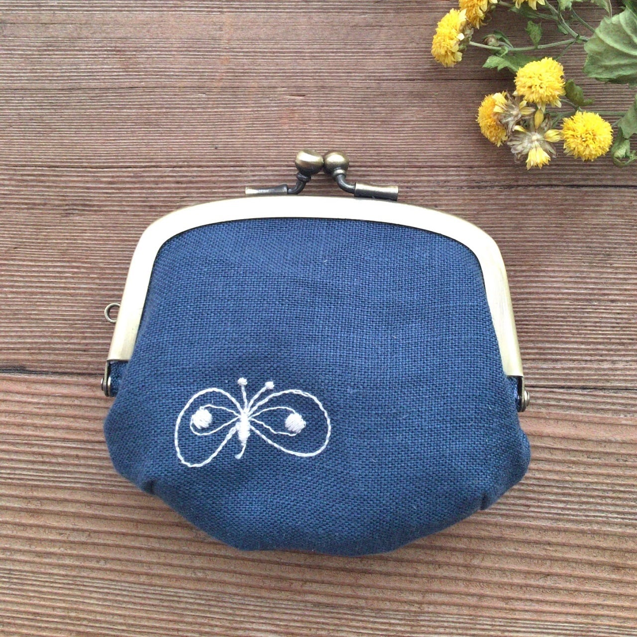 電磁波防護がまぐちポーチ【mina perhonen /choucho】