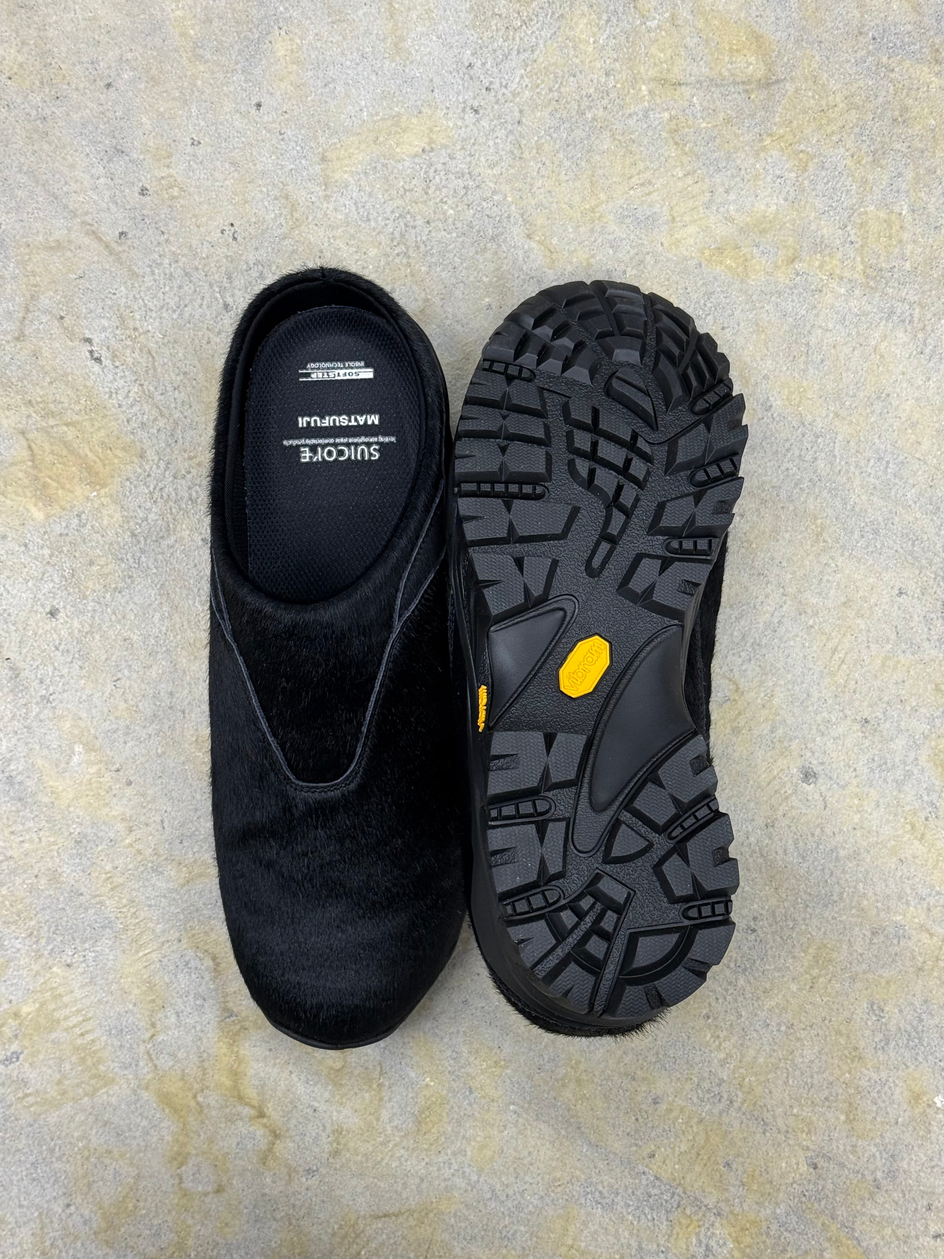 MATSUFUJI | × SUICOKE Hair Calf Mule | BLACK | HOWDAY