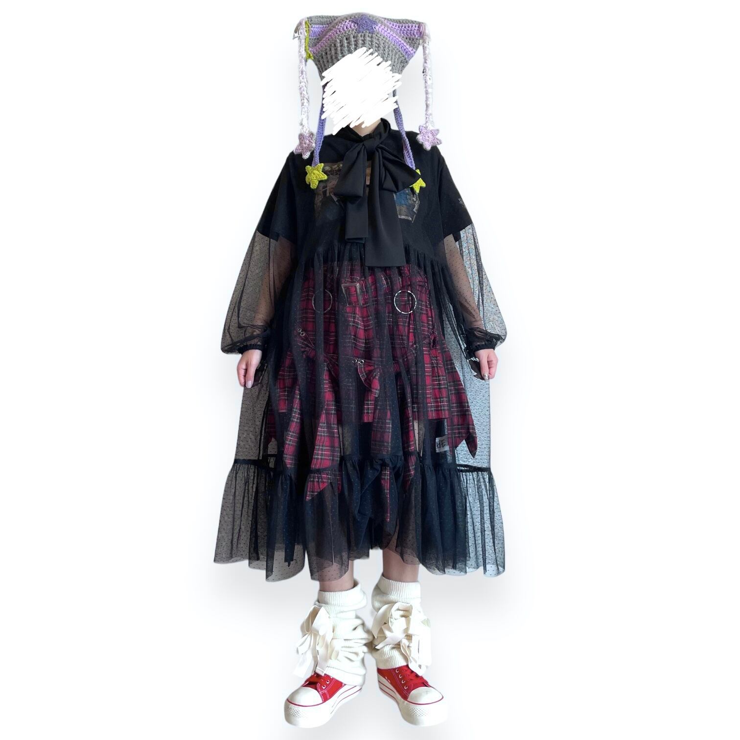 リボンワンピース See-through Black | HEIHEI