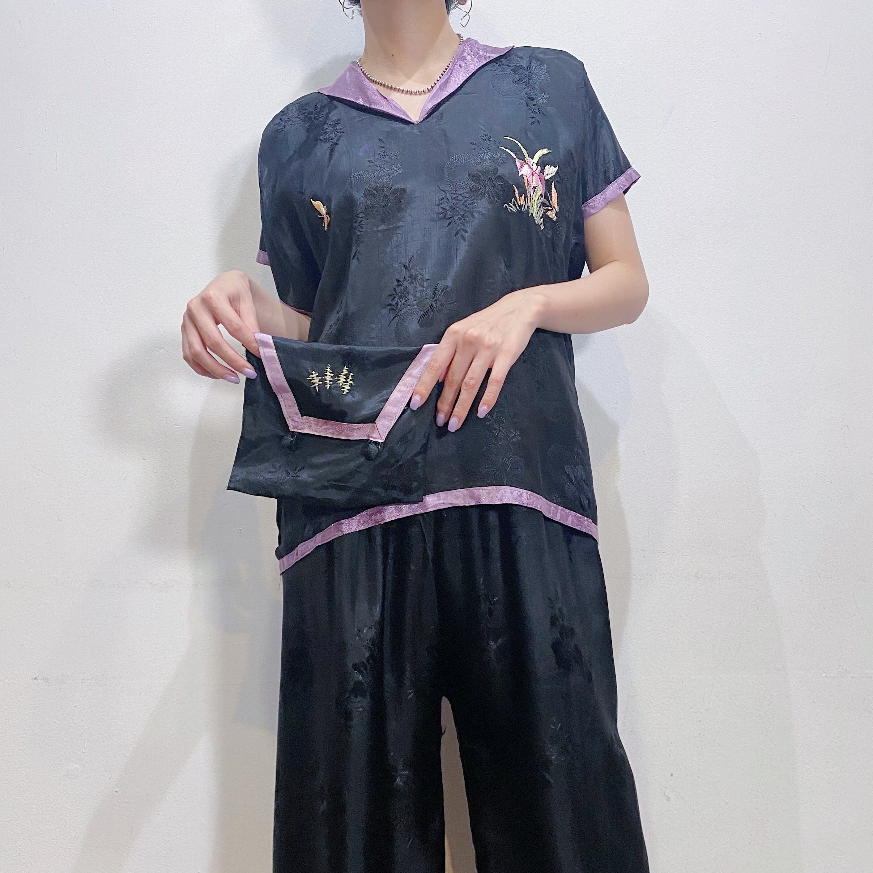 Embroidery short sweat tops&パンツセットアップ Embroidery short sweat tops&パンツセットアップ