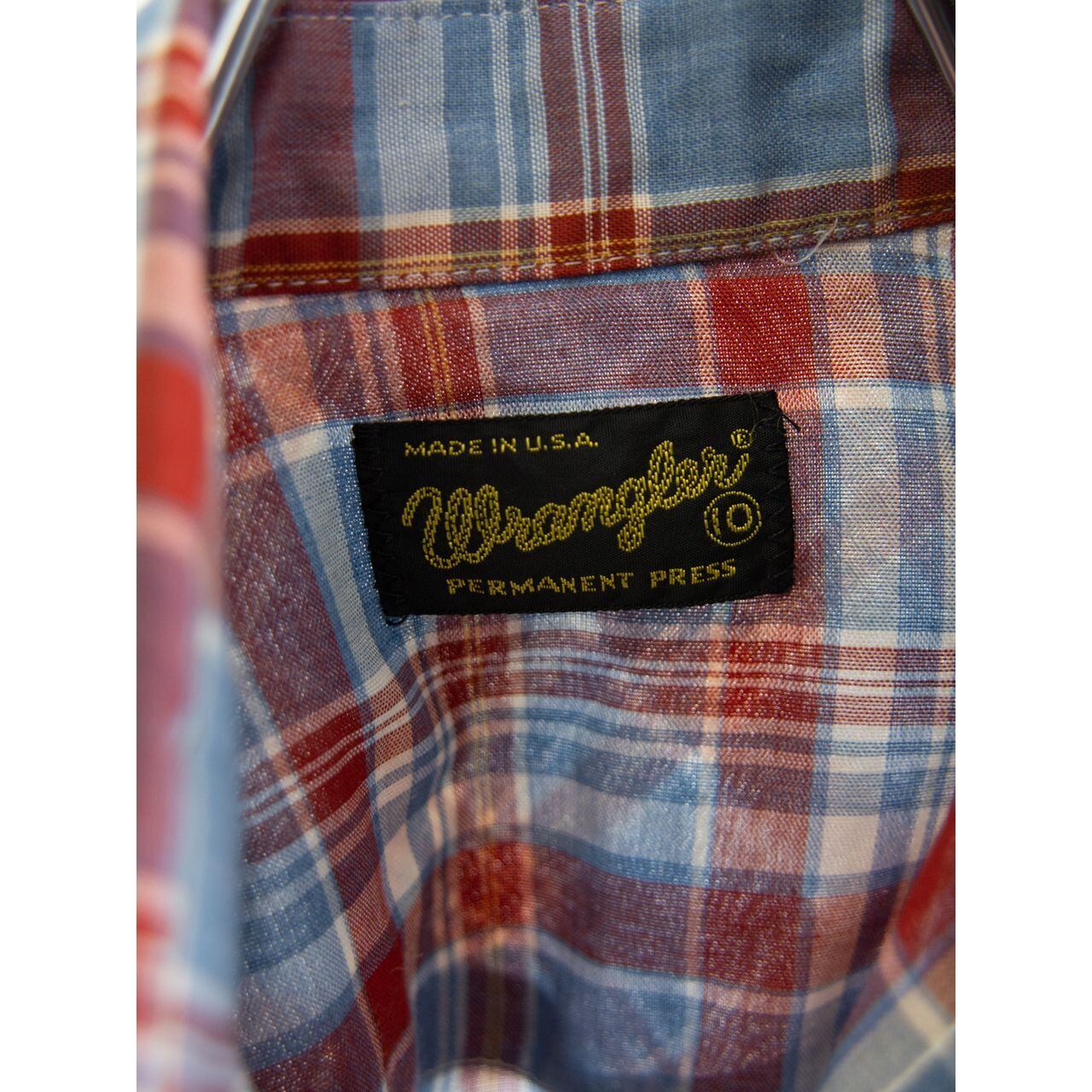 【Kids Wrangler】Made in U.S.A. 80's "PERMANENT PRESS" western shirt 10（キッズ ラングラー アメリカ製ウエスタンシャツ 10歳）1d