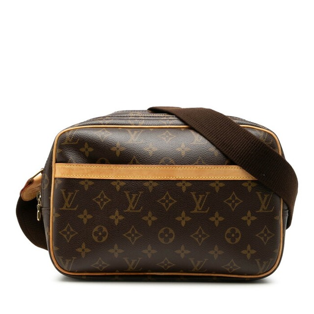 ルイ ヴィトン モノグラム リポーターPM 斜め掛け ショルダーバッグ M45254 ブラウン PVC レザー レディース LOUIS VUITTON 【中古】