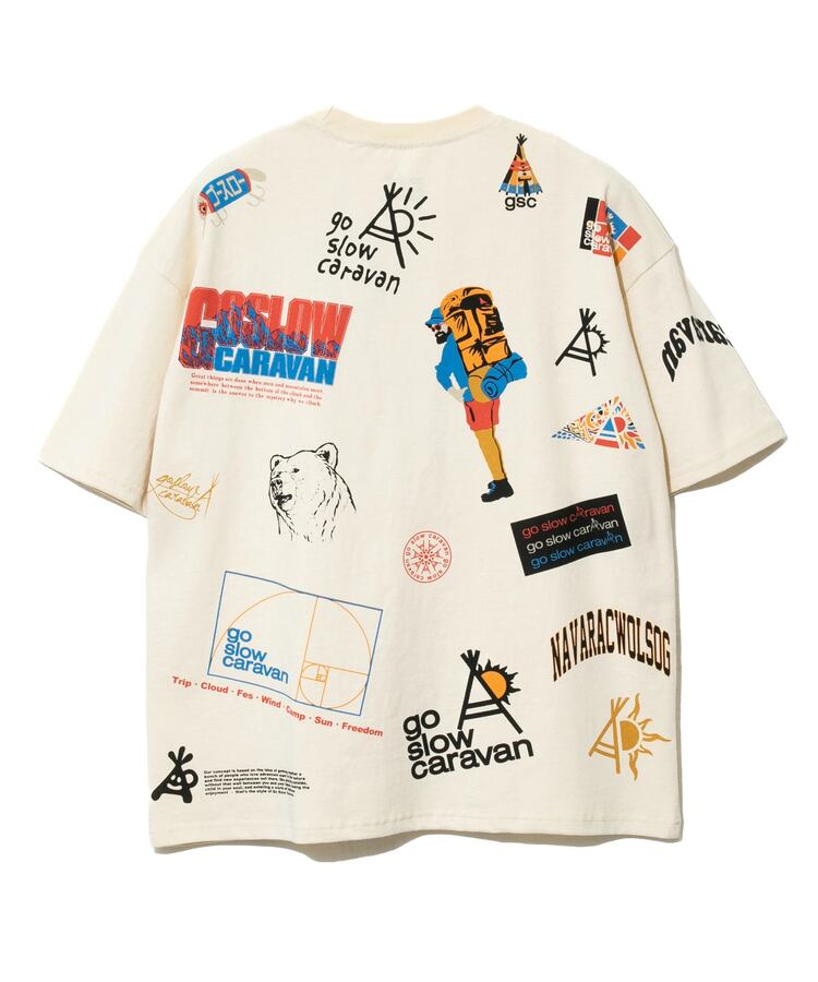 ゴースローキャラバン バックプリント ロゴいろいろ Tシャツ | [go slow caravan] [ゴースローキャラバン] Tシャツ 半袖