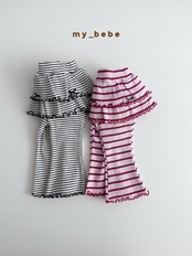 韓国子供服 / Mybebe / 2段リボンカンカンパンツ *XS~XL*