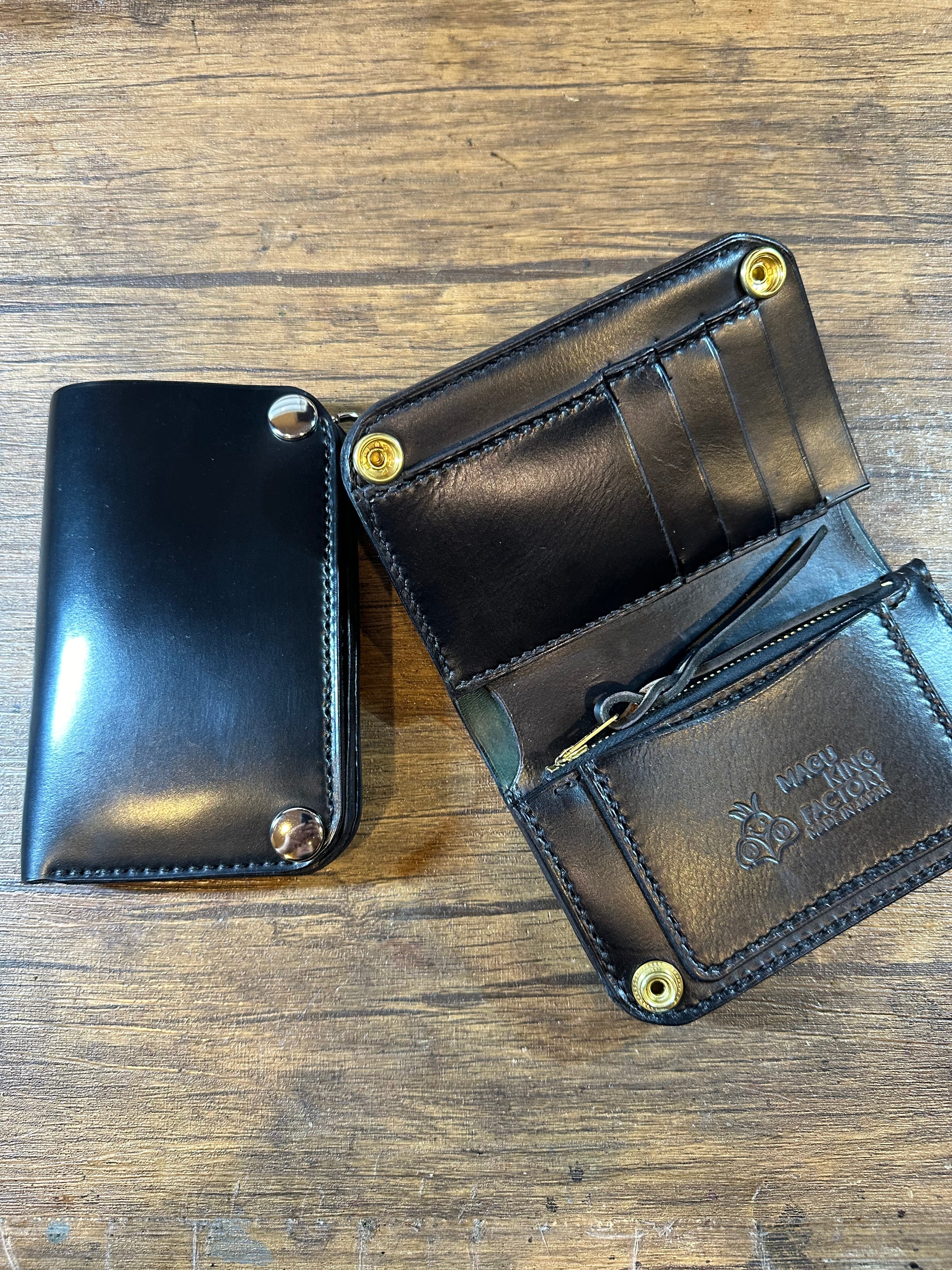 受注製作』CK-061S カード段縦型 シェルコードバン×クロムエクセル