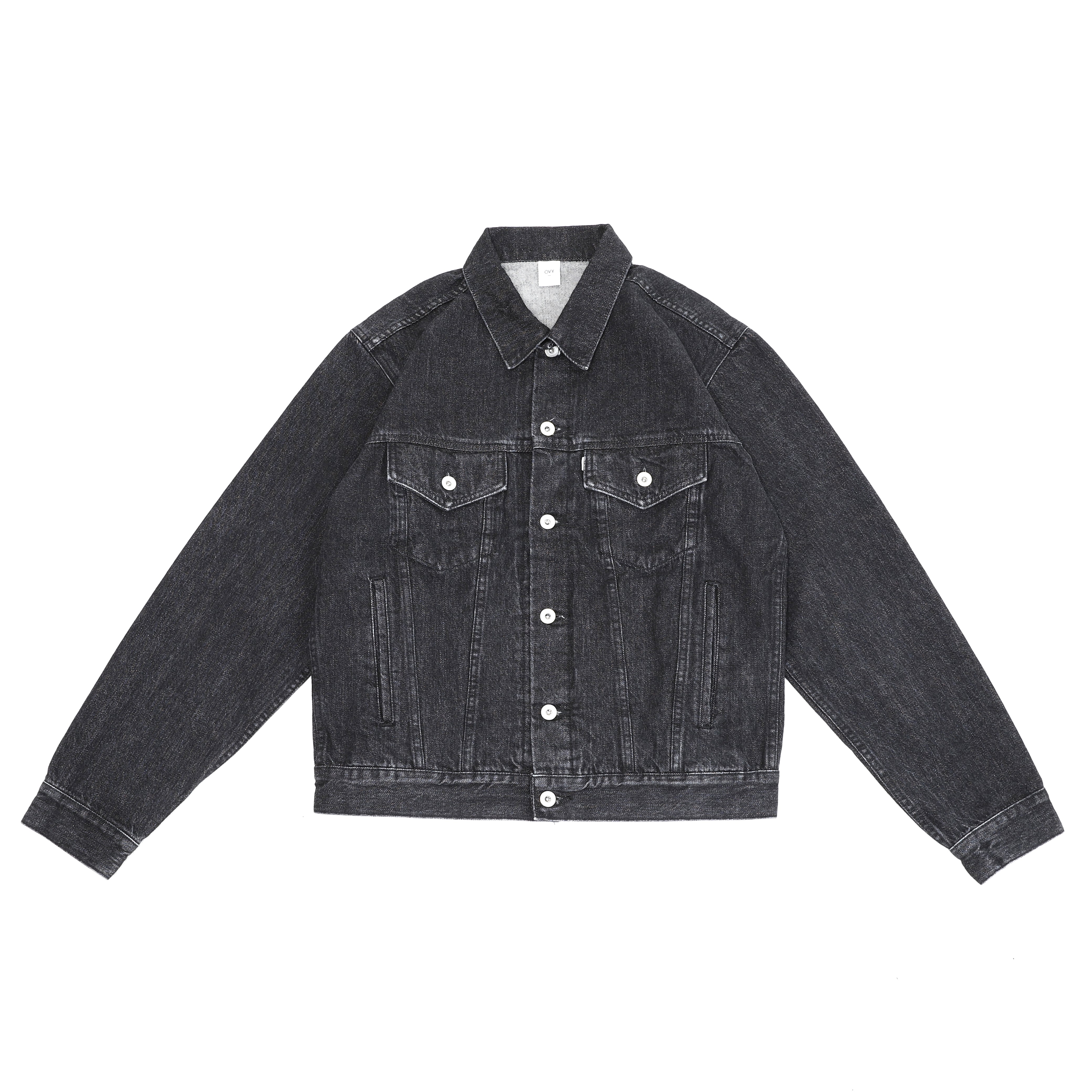 Japan Black Washed Denim Jacket | OVY