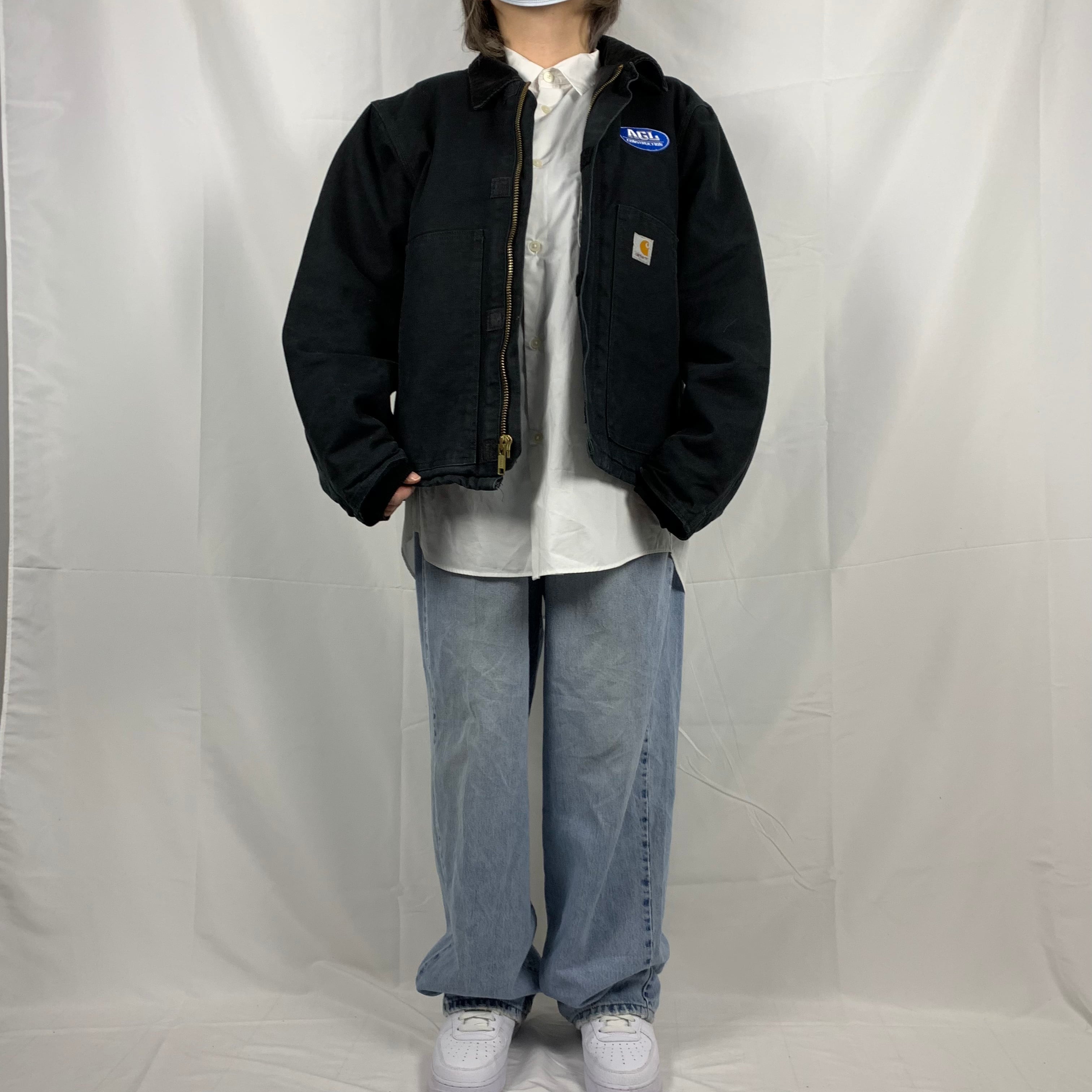 ☘️carhartt☘️カーハート　デトロイトジャケット　企業ロゴ　L~XL  黒7