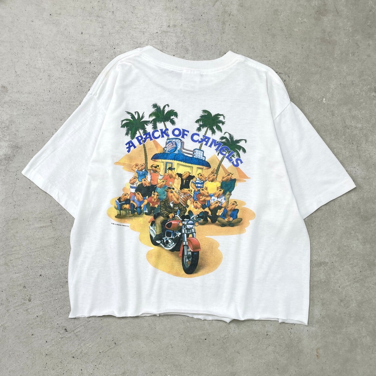 90年代 CAMEL キャメル タバコ アドバタイジングプリントTシャツ ポケT 