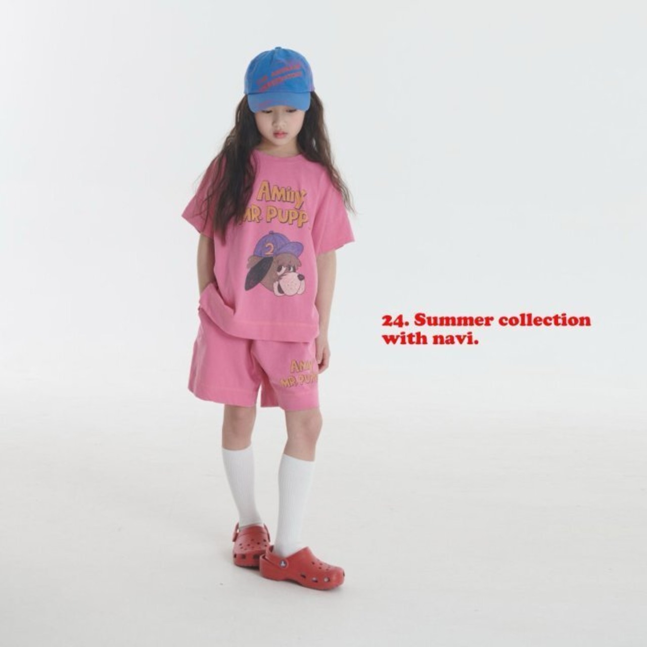 SAMJEN pink x whiteセットアップ100cm - 4