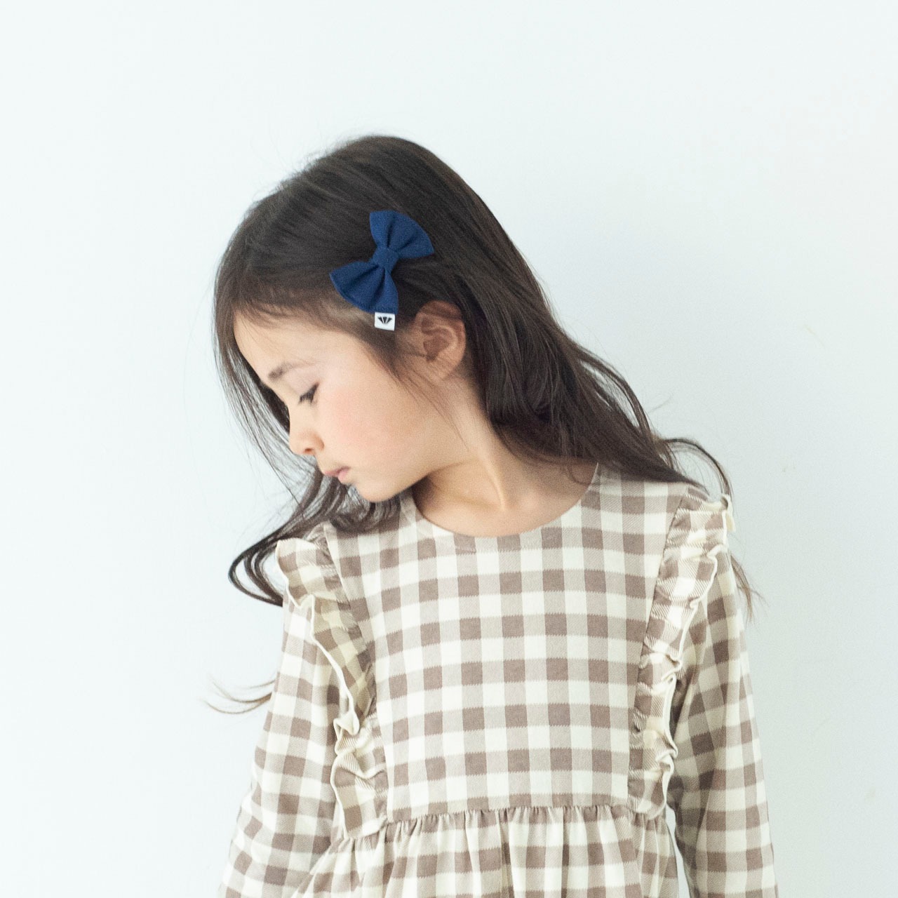 リボンピン 【ネイビー】ブランド 子供 ヘアアクセサリー 女の子 男の子 日本製 キッズ ギフト