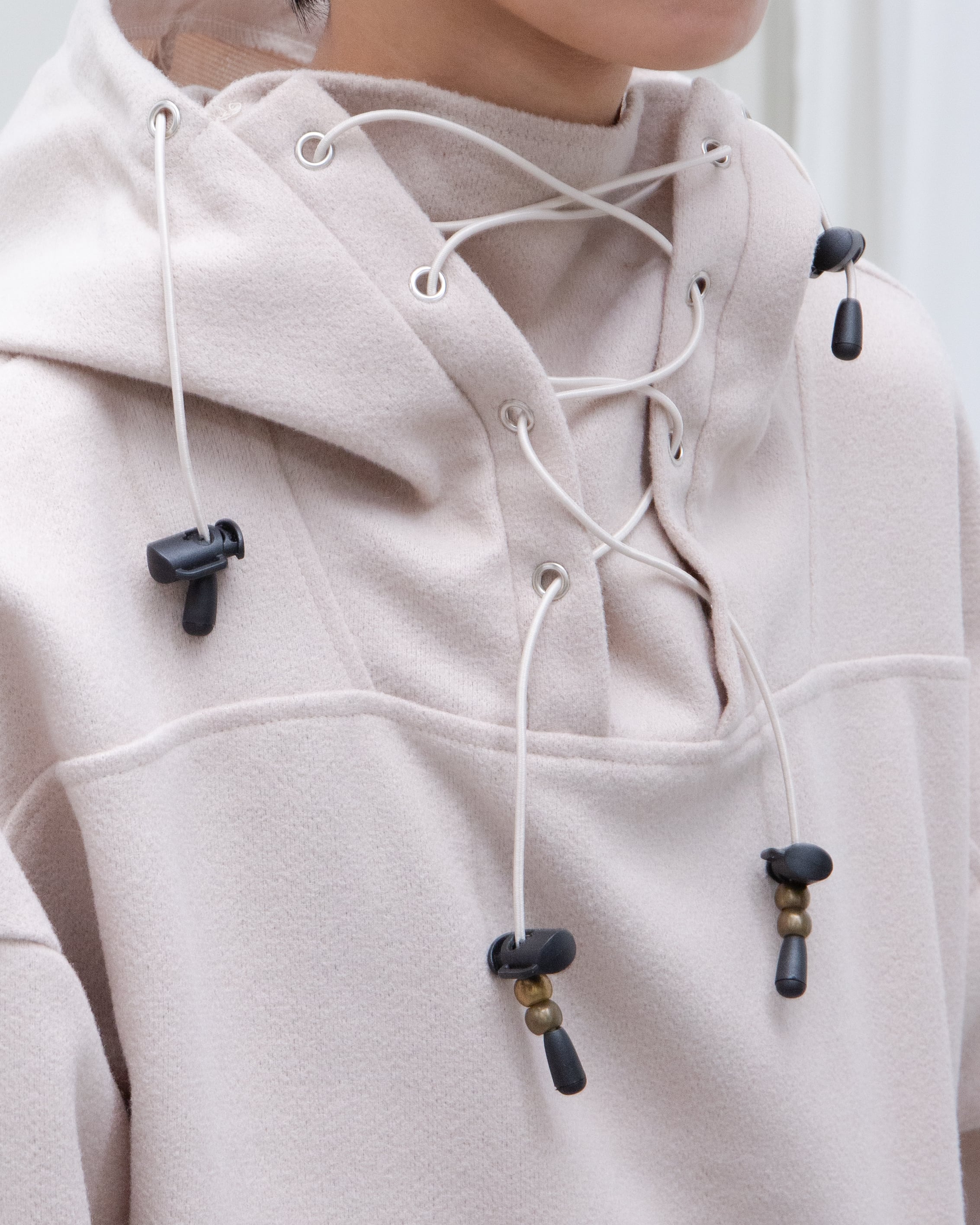 luik 1990s oversized lace-up hoodie パーカー