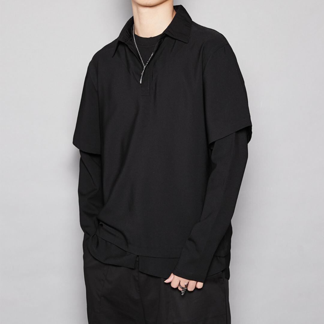 Faux Two-piece Slim Sweater