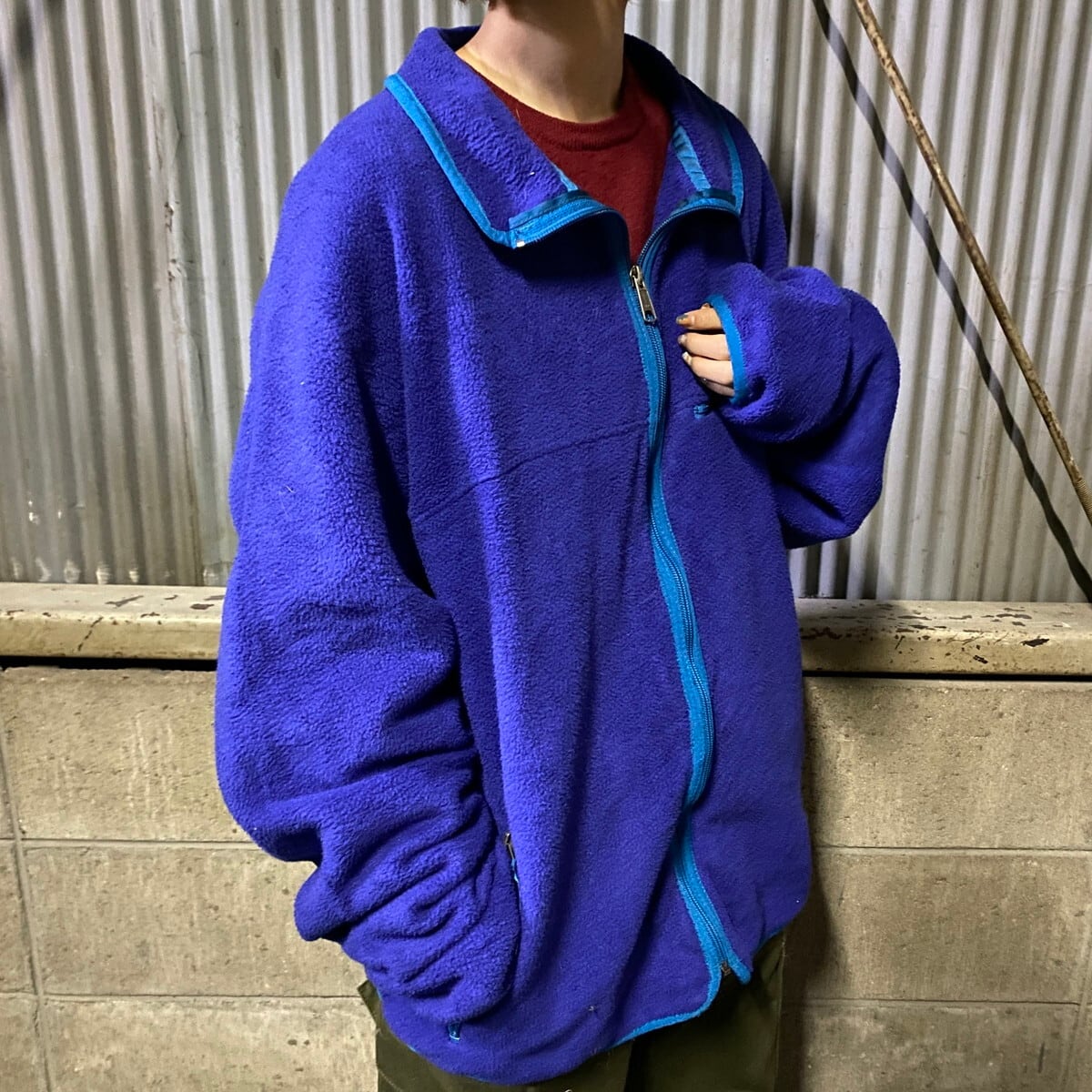 USA製 90年代 Patagonia パタゴニア ライトウエイト シンチラ カーディガン メンズXL 古着 90s ヴィンテージ ビンテージ  フリースジャケット 青 ブルー 【アウトドアジャケット】【CS2301-20】 | cave 古着屋【公式】古着通販サイト