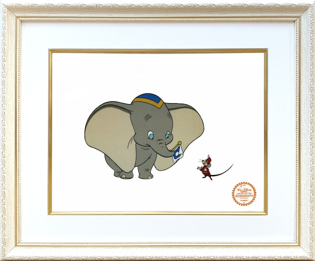 ディズニー セル画「ダンボ」額縁2種選択可 展示用フック付 インテリア アート Disney セル画 絵画