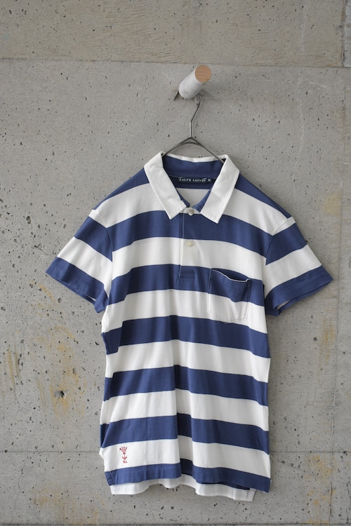 border polo shirt cut and sew
