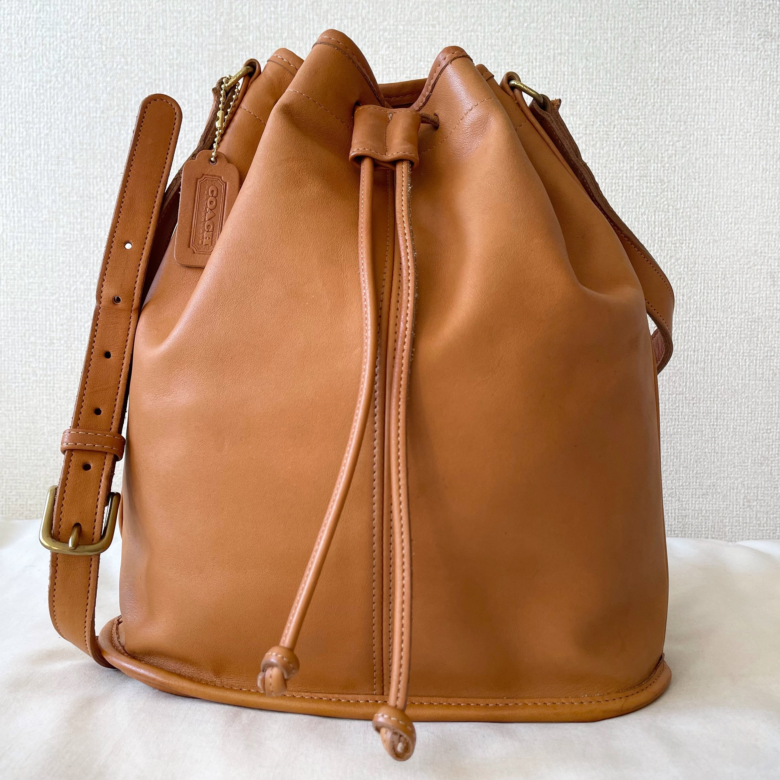 VERY RARE VINTAGE COACH (OLD COACH オールドコーチ) DRAWSTRING SAC