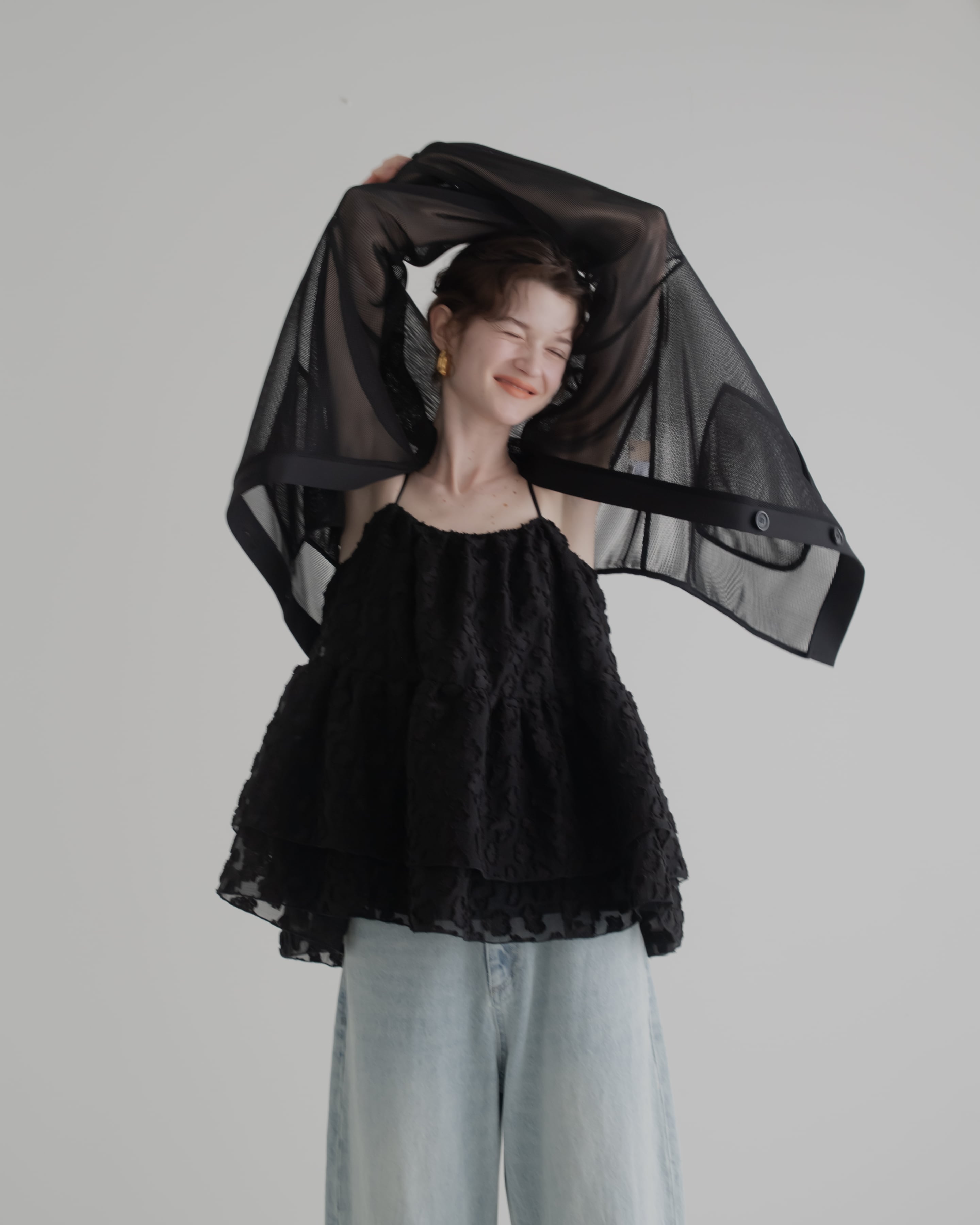 Pois ポワ mellow cami petal メロウキャミ black mellow cami petal【通常販売】7〜10日営業日 | pois