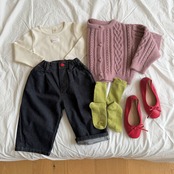 韓国子供服 / ninibello / Tommy Heart Denim Pants  / デニムパンツ *XS~XXL*