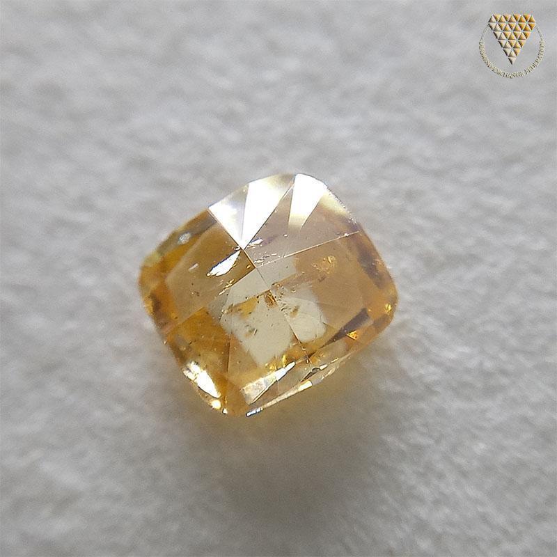 0.221 ct Fancy Intense Orange Yellow I1 天然 オレンジ イエロー