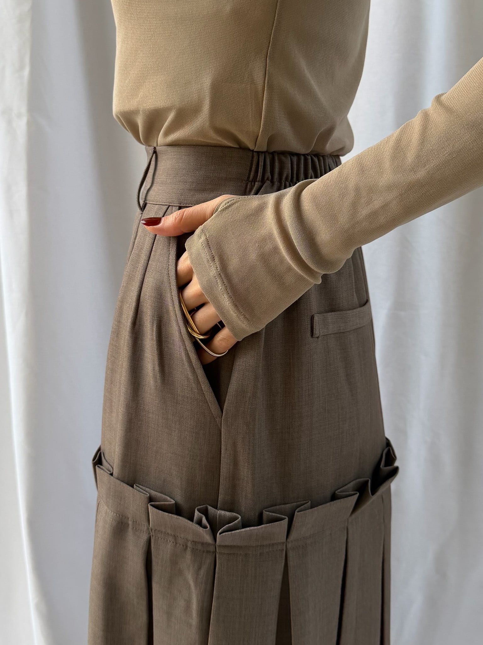 BOX PLEATS SKIRT（ﾎﾞｯｸｽﾌﾟﾘｰﾂｽｶｰﾄ）【7543107】 | CIEL'AIR
