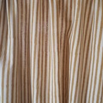 ブロックプリント生地【50cm単位】インド綿  ストライプ柄 イエロー×生成り #53410-YL1