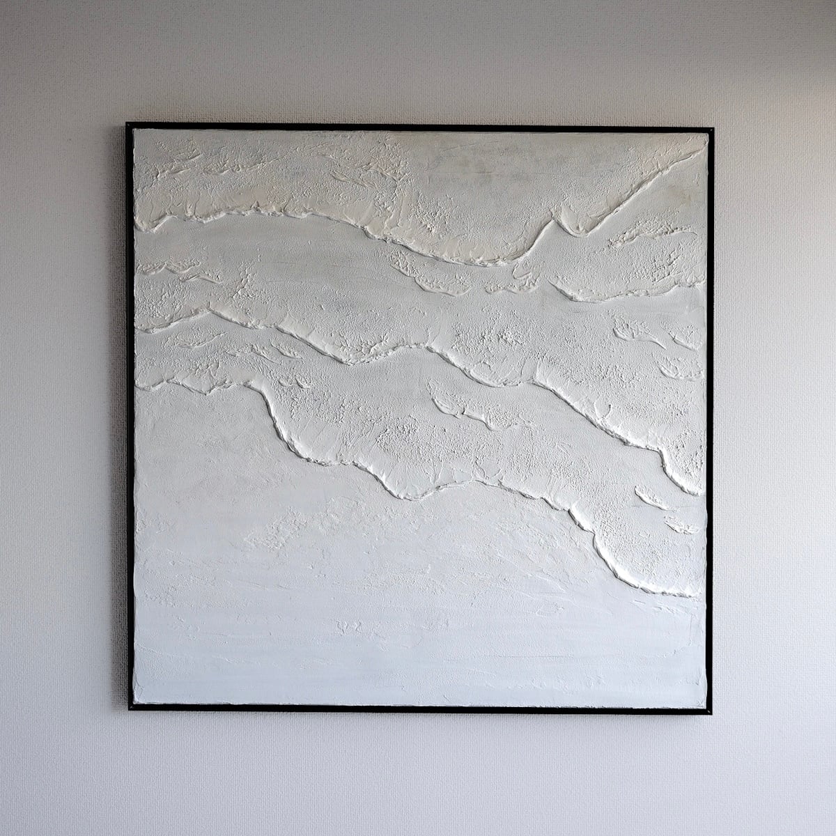 【Beach 80×80cm】石膏風アート