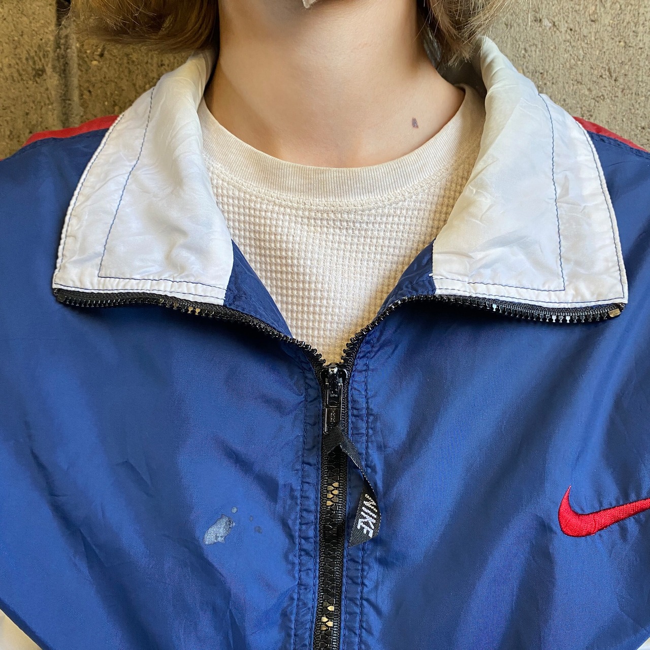 90年代 NIKE ナイキ ロゴ バックプリント ナイロンジャケット メンズM 