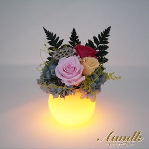 【和-NAGOMI-】　LEDキャンドルが灯る新しいプリザ仏花