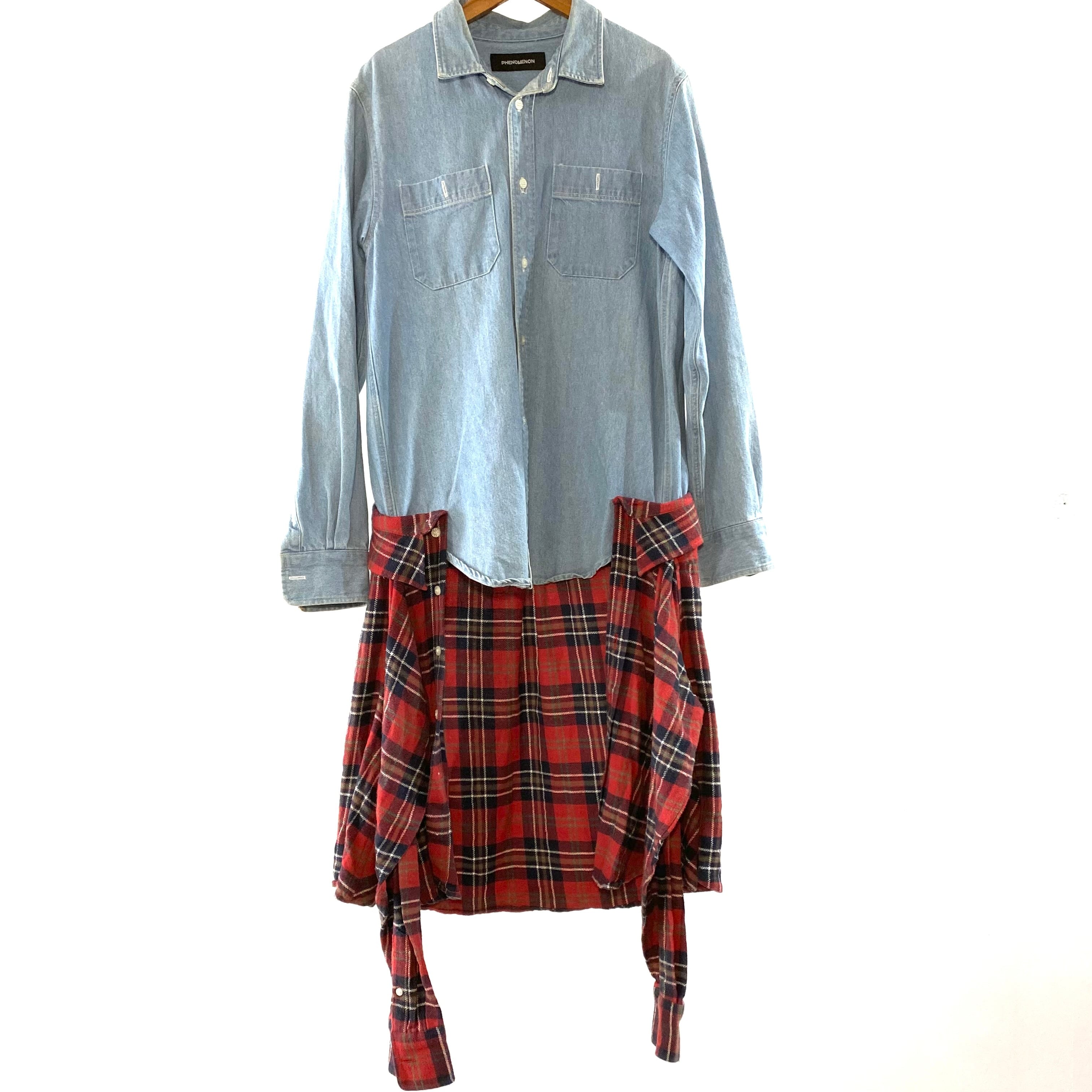 14AW Phenomenon Docking Double Shirts / フェノメノン ドッキング