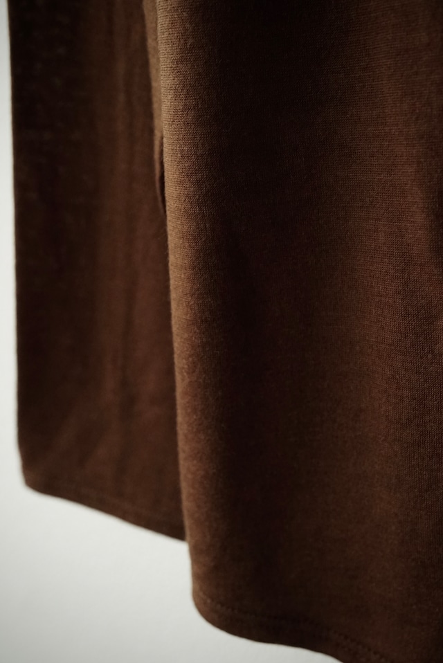 <予約商品＞Super120s Washable Wool Jersey / L/S Tee (AMBER)