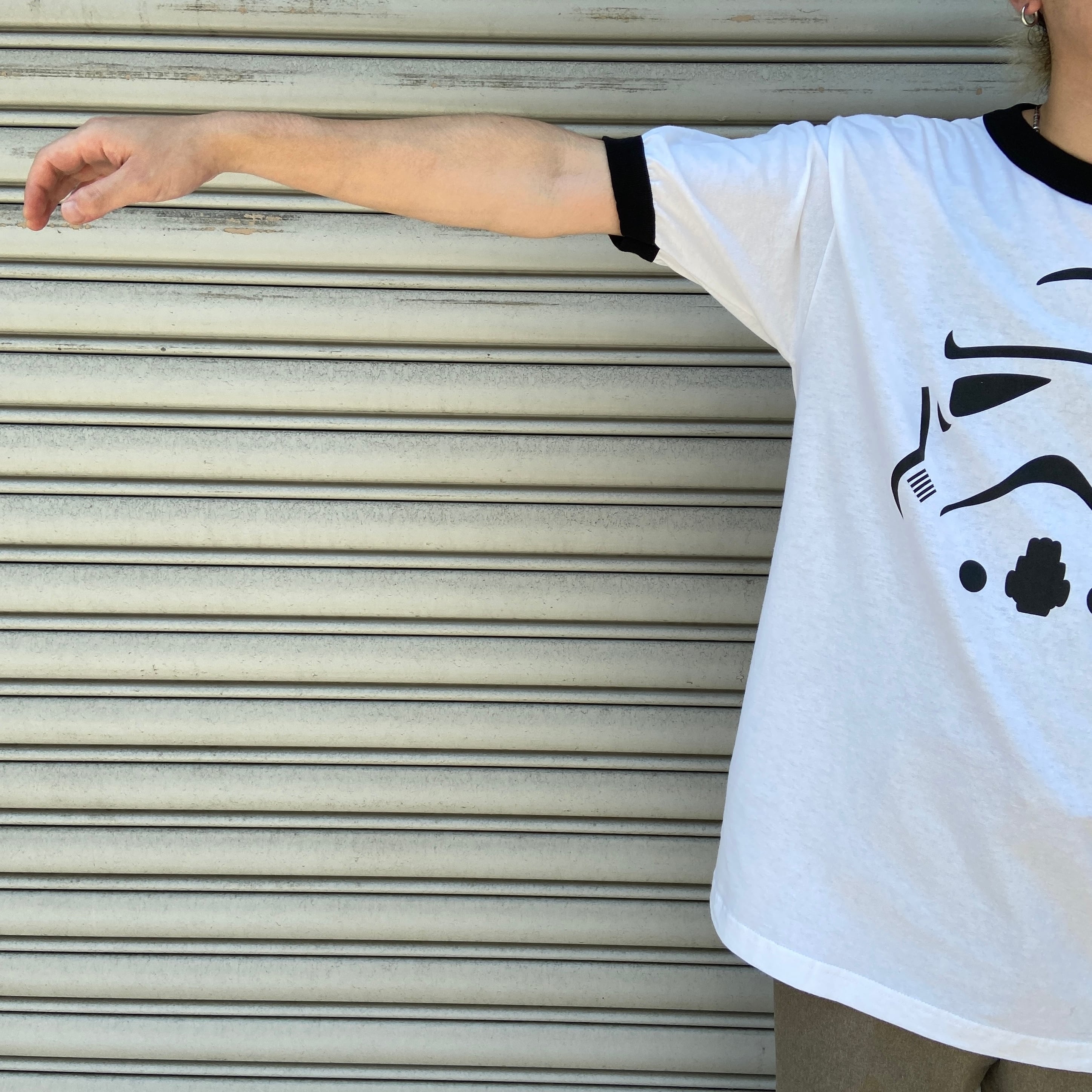 未使用品 スターウォーズ ストームトルーパー リンガーTシャツ M 白