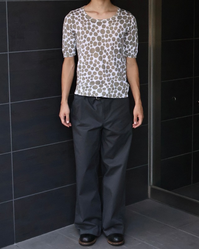 random dots half sleeve top