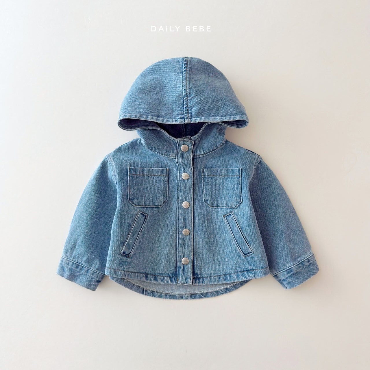 hooded denim jacket【DAILYBEBE】※予約商品