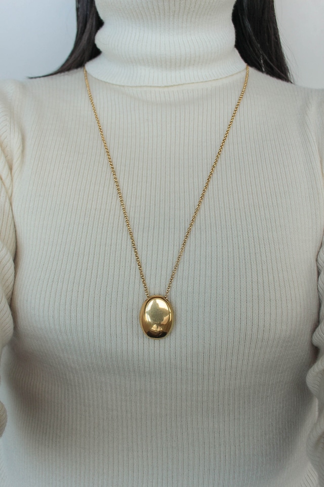 Long Ellipse Motif Necklace