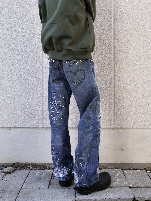 【Hannah Creak/26aw】Studded Jeans Blue