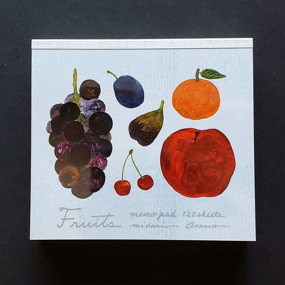 浅野みどり メモ帳 ブロックメモ Fruits（フルーツ） | 文具雑貨 RAIN
