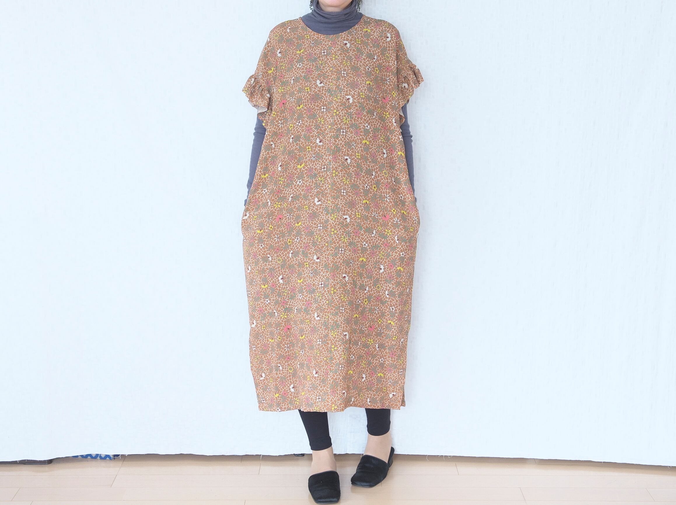 0837 フリルスリーブワンピース | MUhandwork