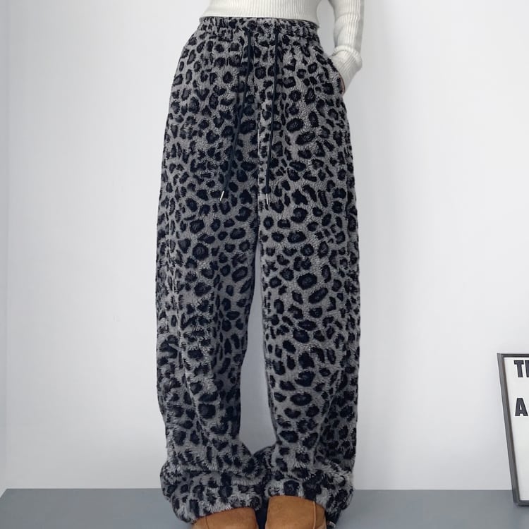 レオパードボアワイドパンツL00384