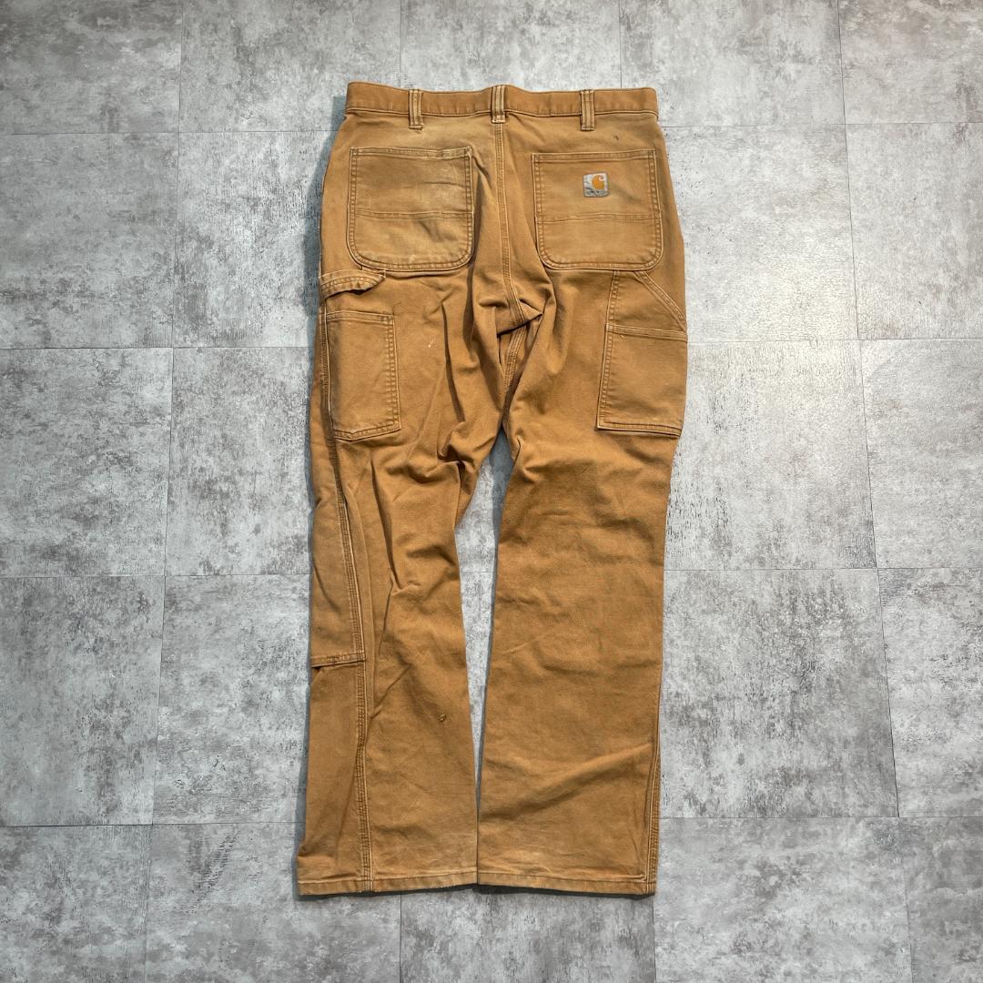 10s ブラウン ダブルニー Carhartt カーハート 34×32 | ib2