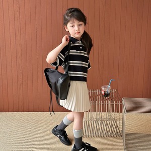 夏ユニセックスボーダーpoloＴシャツORスカート