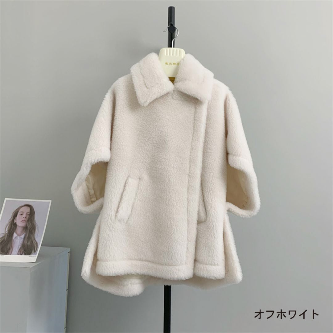 新品未使用　ベアポンチョ　アルパカ素材　テディケープ　ライトベージュSサイズ マックスマーラ テディベア TEBE1 テベ アルパカ×ウール×シルク