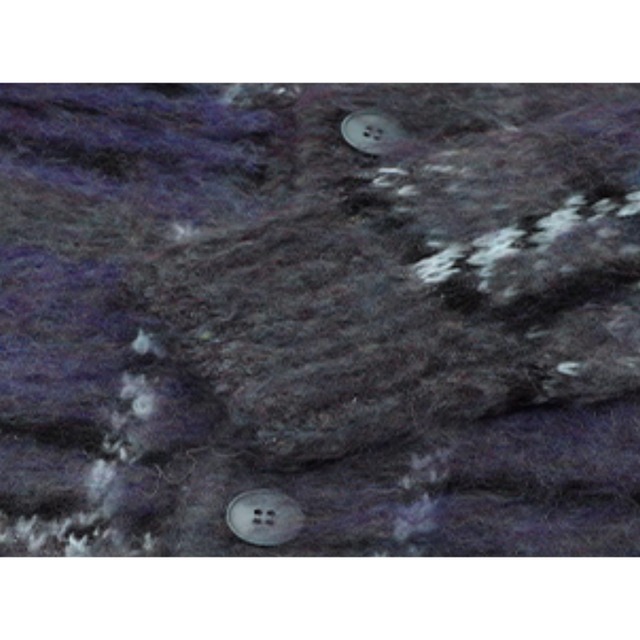 checked mohair knit cardigan　チェックモヘアニットカーディガン　J1462