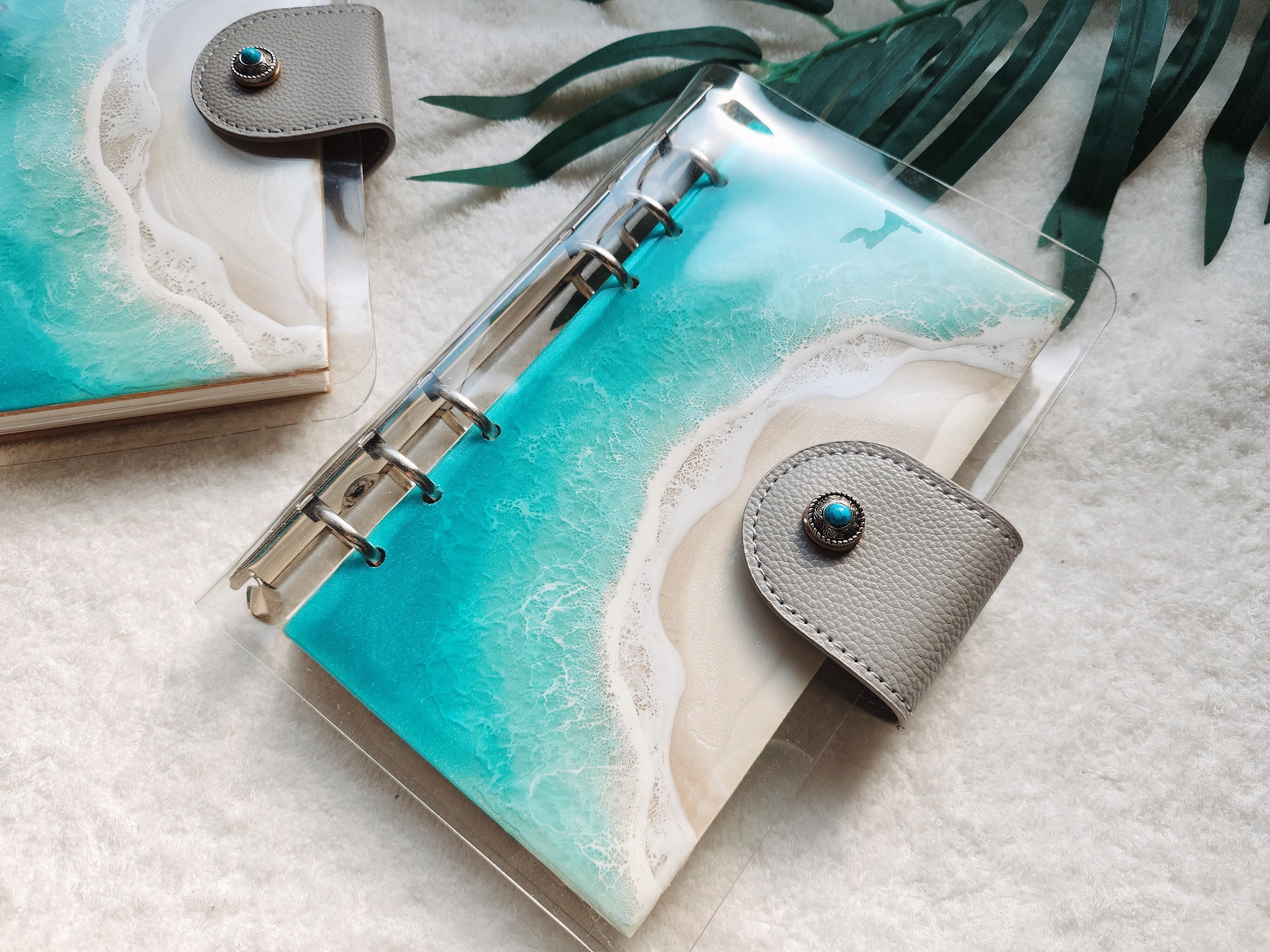 450.オーシャンレジンアート 手帳型ノート