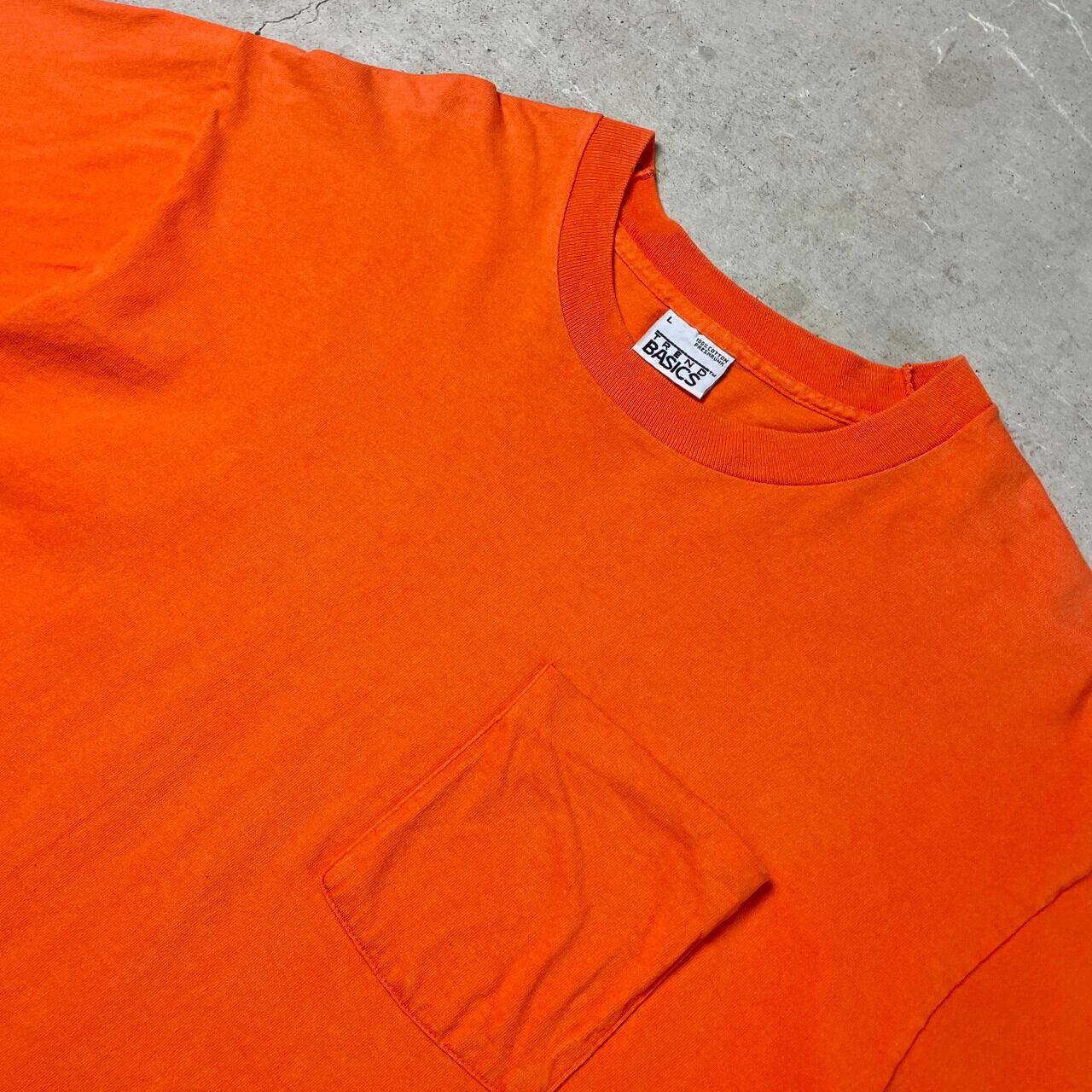 90年代 USA製 TREND BASICS 無地 ブランクTシャツ ポケットTシャツ
