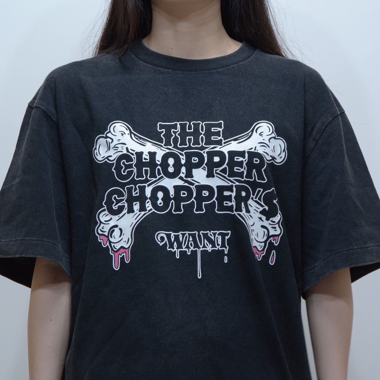WANT bonebone TEE [フェードブラック]