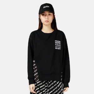 SALE 送料無料 【HIPANDA ハイパンダ】レディース クルーネック スウェット トレーナー WOMEN'S CREW NECK SWEAT SHIRT / WHITE・BLACK